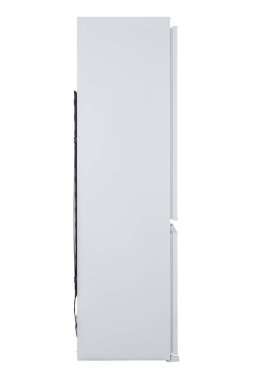 Beyaz Arka Plan üzerine izole buzdolabı. Modern Mutfak ve Do