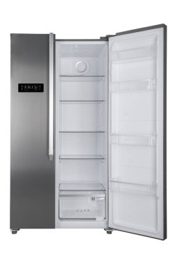 Beyaz Arka Plan üzerine izole buzdolabı. Modern Mutfak ve Do