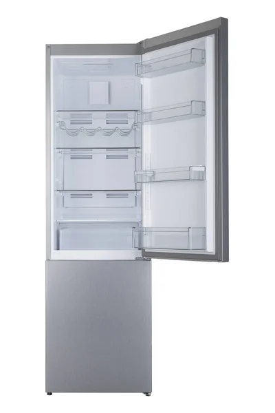 Refrigerator Isolated on White Background. Modern Kitchen and Do — Stock Photo, Image