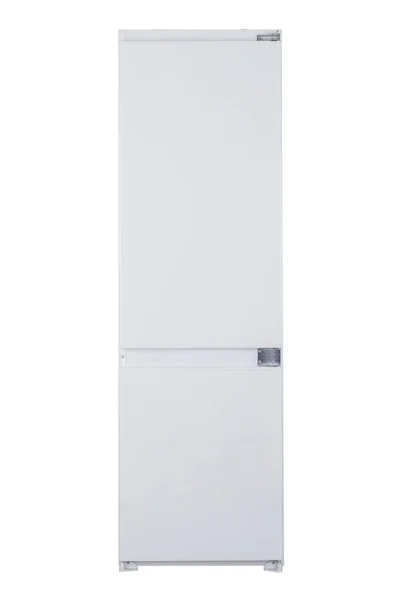 Jääkaappi eristetty valkoisella pohjalla. Moderni keittiö ja Do — kuvapankkivalokuva