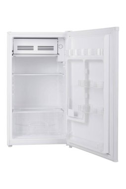 Beyaz Arka Plan Üzerinde İzole Yeni Buzdolabı. Modern Mutfak ve Ev Aletleri