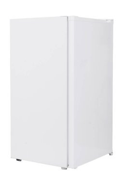 Beyaz Arka Plan Üzerinde İzole Yeni Buzdolabı. Modern Mutfak ve Ev Aletleri