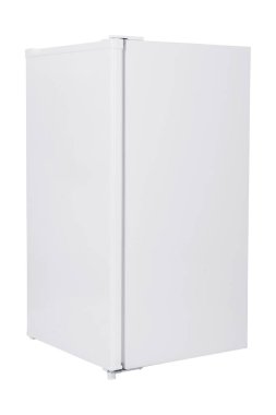 Beyaz Arka Plan Üzerinde İzole Yeni Buzdolabı. Modern Mutfak ve Ev Aletleri