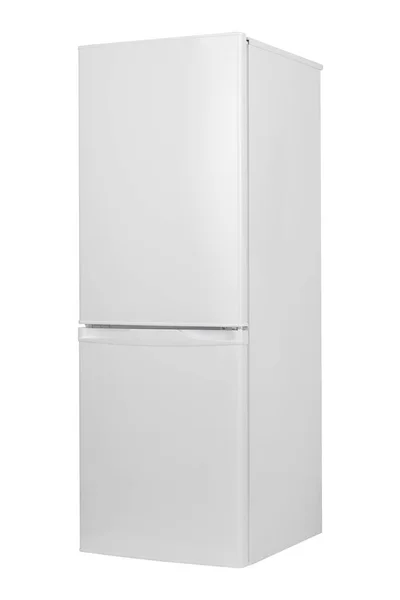 Nuevo Refrigerador Aislado Sobre Fondo Blanco Cocina Moderna Electrodomésticos Principales — Foto de Stock