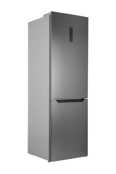 Новый Холодильник Изолирован Белом Фоне Современная Кухня Бытовая Техника Стоковая Картинка
