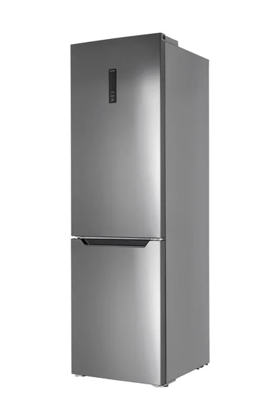 Nuevo Refrigerador Aislado Sobre Fondo Blanco Cocina Moderna Electrodomésticos Principales Imagen De Stock