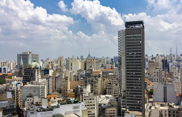 Skyline Aéreo São Paulo Brasil — Fotografia de Stock