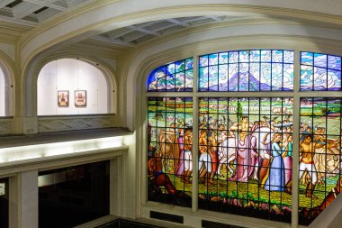 Sao Paulo Sp, Brezilya - 27 Kasım 2019: Caixa Kültür Müzesi, Sao Paulo, Brezilya