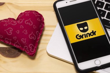 24 Aralık 2019, Brezilya. Grindr - özellikle gay, biseksüel ve meraklı erkekler için mobil ağ uygulaması.