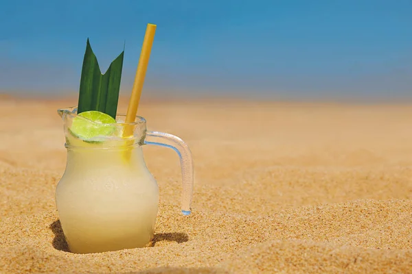 Limonade Sand Auf Meeresgrund — Stockfoto