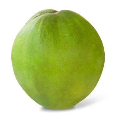 Hindistan cevizi beyaz arkaplanda izole edildi