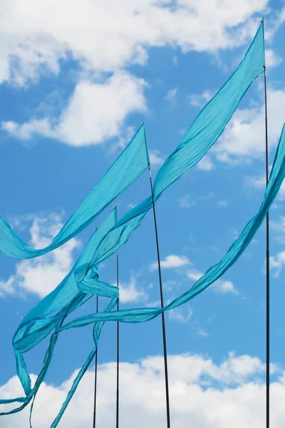 Bandeiras azuis — Fotografia de Stock