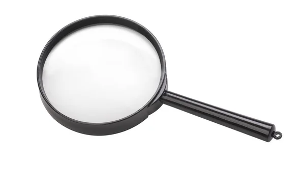 Large black magnifying glass — Stock Photo, Image