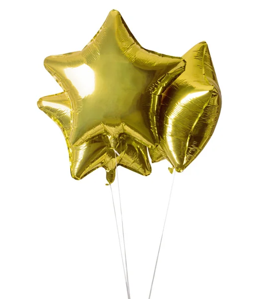 A bunch of  golden stars for party — Stockfoto