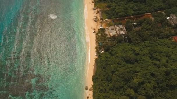 热带岛屿上美丽的海滩.菲律宾Boracay岛. — 图库视频影像