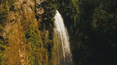 Güzel tropik şelale. Filipinler Cebu Adası.