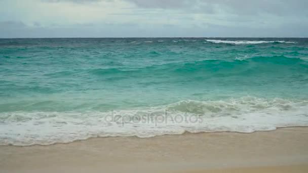 Красивий пляж на тропічному острові . — стокове відео