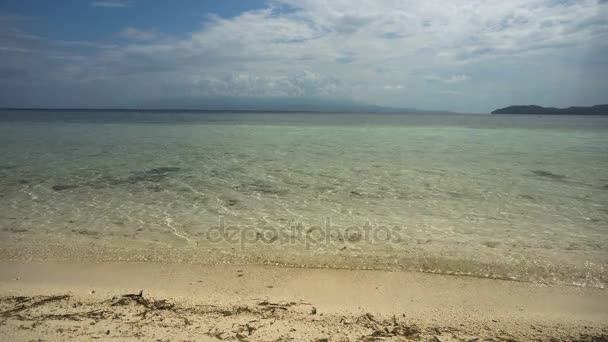 Beautiful beach on tropical island. — Stock Video