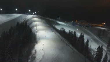 Gece Kayak Merkezi. Havadan görünümü.