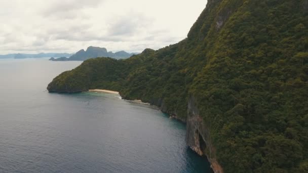 Plage tropicale, vue aérienne. Île tropicale .