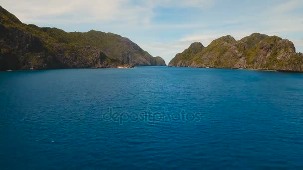 Tropische eilanden, luchtfoto. El Nido — Stockvideo