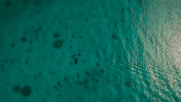 Water surface aerial view.Boracay island Philippines. — Stock Video