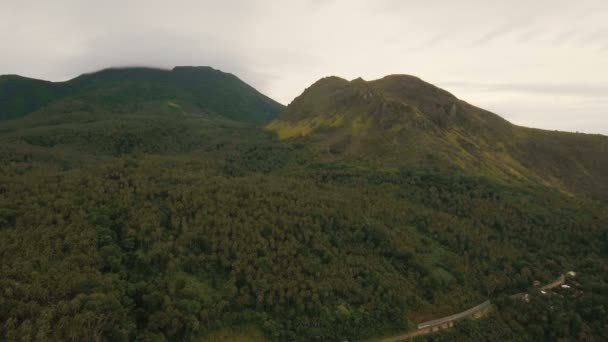 山の中の熱帯林。フィリピン カミギン島. — ストック動画
