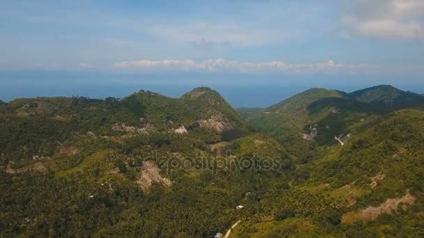 Горы с тропическим лесом. Филиппины, Себу. — стоковое видео