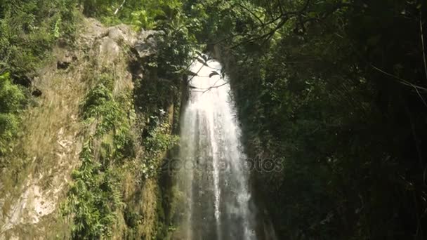 Hermosa cascada tropical. Filipinas Isla de Cebú . — Vídeo de stock