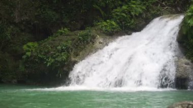 Güzel tropik şelale. Filipinler Cebu Adası.