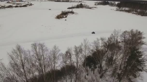 Vinter off-road racing. — Stockvideo