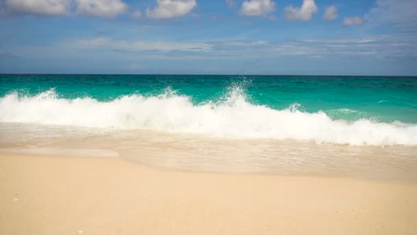 Belle plage sur île tropicale . — Video