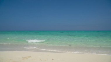 Kumsalda koşan adam.