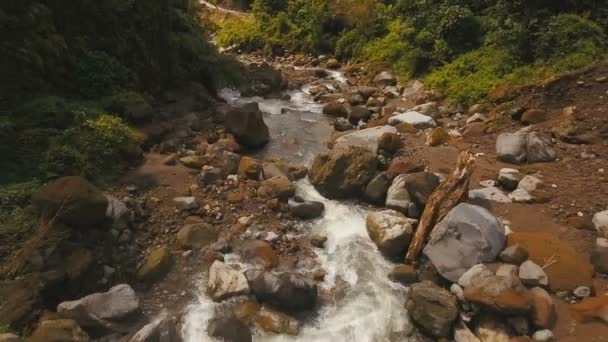 Горная река на филиппинском острове Пхукет . — стоковое видео