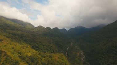 Tropikal orman dağlarda. Camiguin Adası Filipinler.