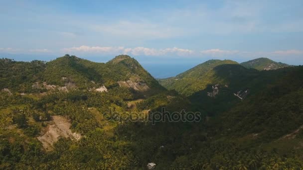 Montañas con bosque tropical. Filipinas Isla de Cebú. — Vídeo de stock