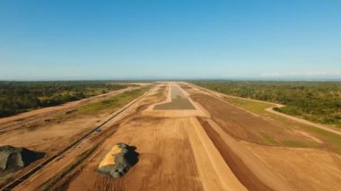 Yeni bir Havaalanı terminal inşaatı. Filipinler, Bohol, Panglao.