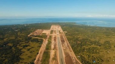 Yeni bir Havaalanı terminal inşaatı. Filipinler, Bohol, Panglao.