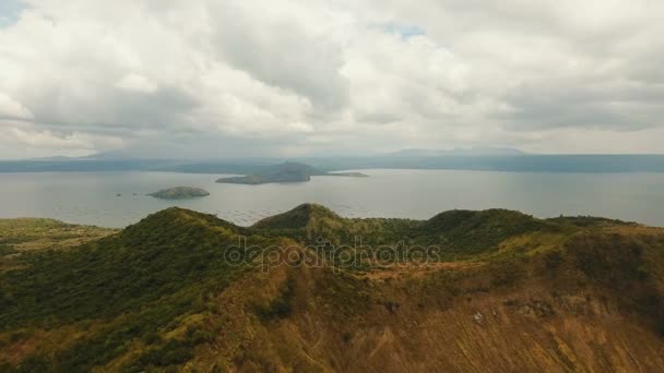 タガイタイ、フィリピン ・ タール火山. — ストック動画