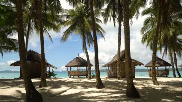 Όμορφη παραλία στο τροπικό νησί. Siargao νησί, Φιλιππίνες, Δακο. — Αρχείο Βίντεο