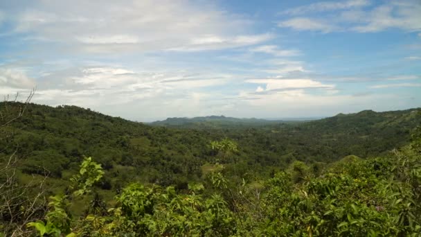 Montanhas com floresta tropical. Filipinas Ilha do Bohol . — Vídeo de Stock