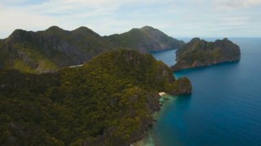 Tropik adalar, havadan görünümü. El Nido