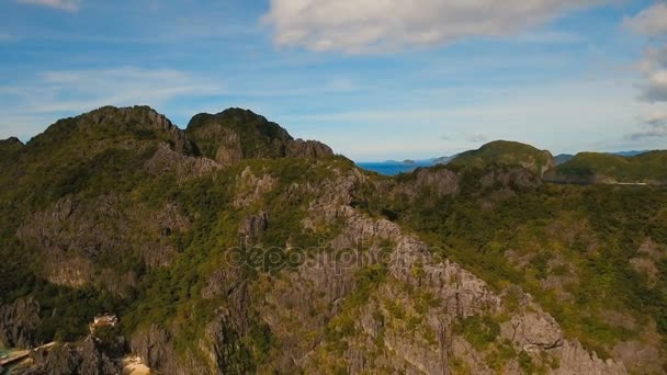 A bela vista aérea da baía. Ilhas tropicais . — Vídeo de Stock