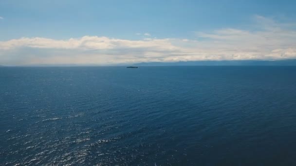 Vista aérea da superfície da água.Ilha Boracay Filipinas . — Vídeo de Stock