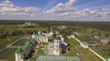 Ortodoks Hıristiyan manastır. Havadan görünümü