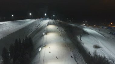 Gece Kayak Merkezi. Havadan görünümü.