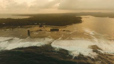 Dokuz sörf hava bakış bulut. Siargao, Türkiye. Cloud 9.