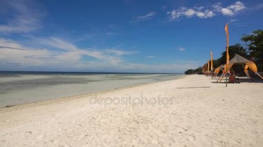Güzel plaj tropikal adada. Filipinler, Bohol.