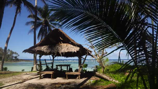 Spiaggia su un'isola tropicale. Filippine, Siargao. — Video Stock