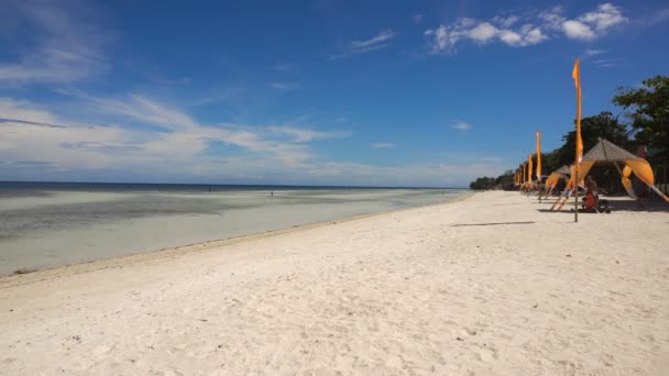 Schöner Strand auf tropischer Insel. Philippinen, Bohol. — Stockvideo